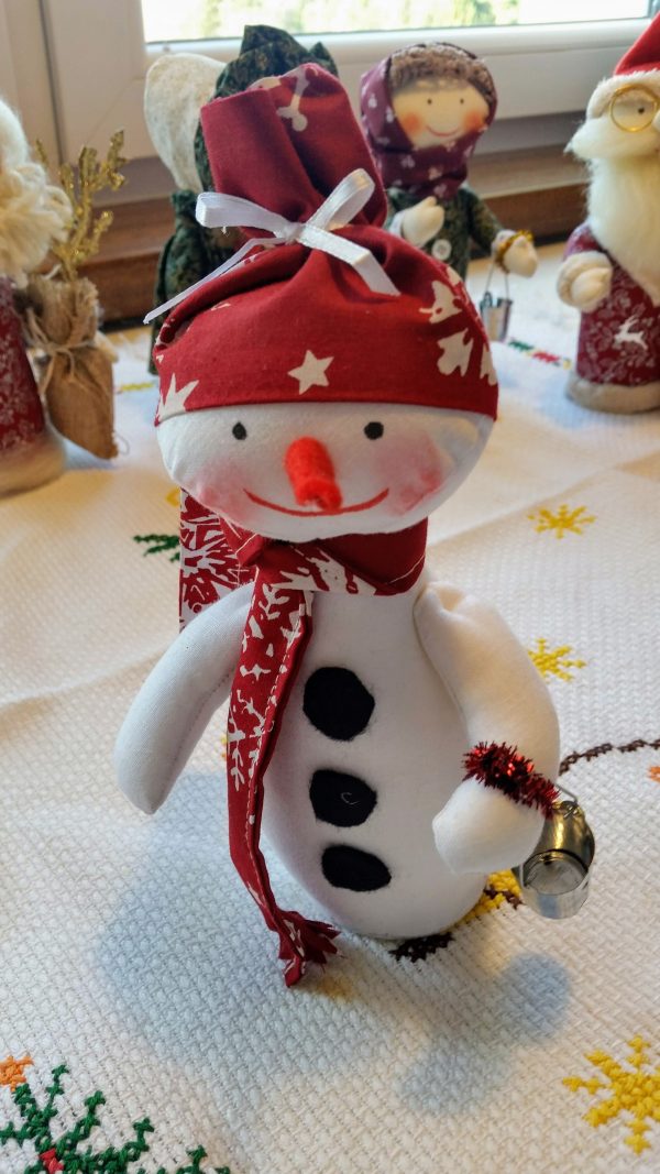 snehuliak- vianočná dekorácia